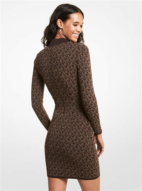 star jacquard tie neck dress michael kors|Michael Kors.